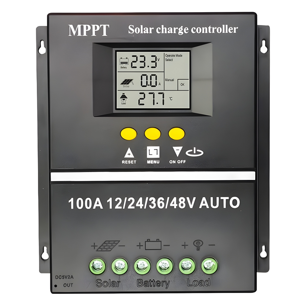 LAIRTPOW MPPT Solar Controller 30A/ 60A/80A/100A 12V 24V 36V 48V AUTO Battery Charger with LCD