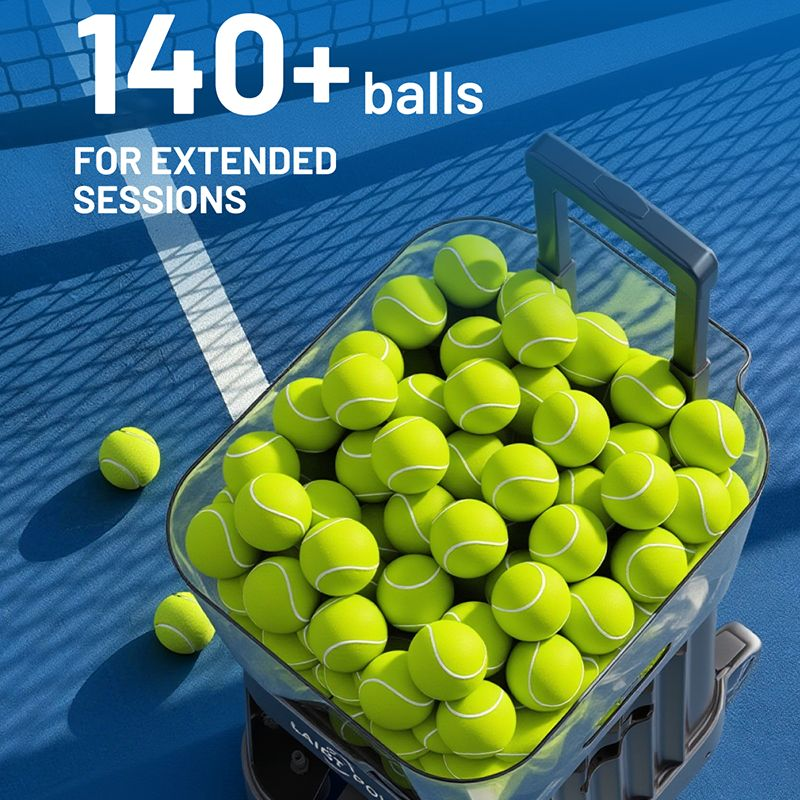 【New】LAIRTPOW LT7Pro Tennis Serving Machine, Smart AI Voice Control Tennis Trainer, 140+ Ball Capacity, 4h-6h Long Battery Life, for Tennis and Paddle Tennis Training