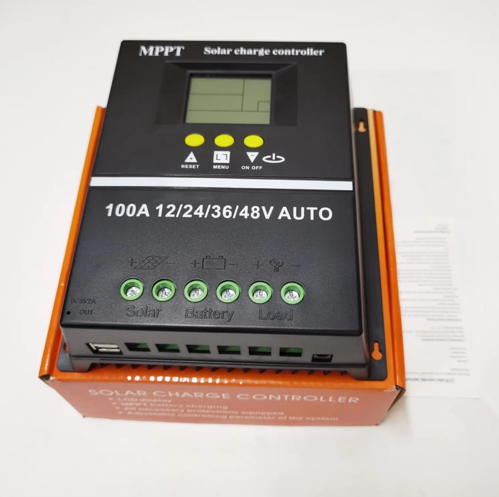 LAIRTPOW MPPT Solar Controller 30A/ 60A/80A/100A 12V 24V 36V 48V AUTO Battery Charger with LCD