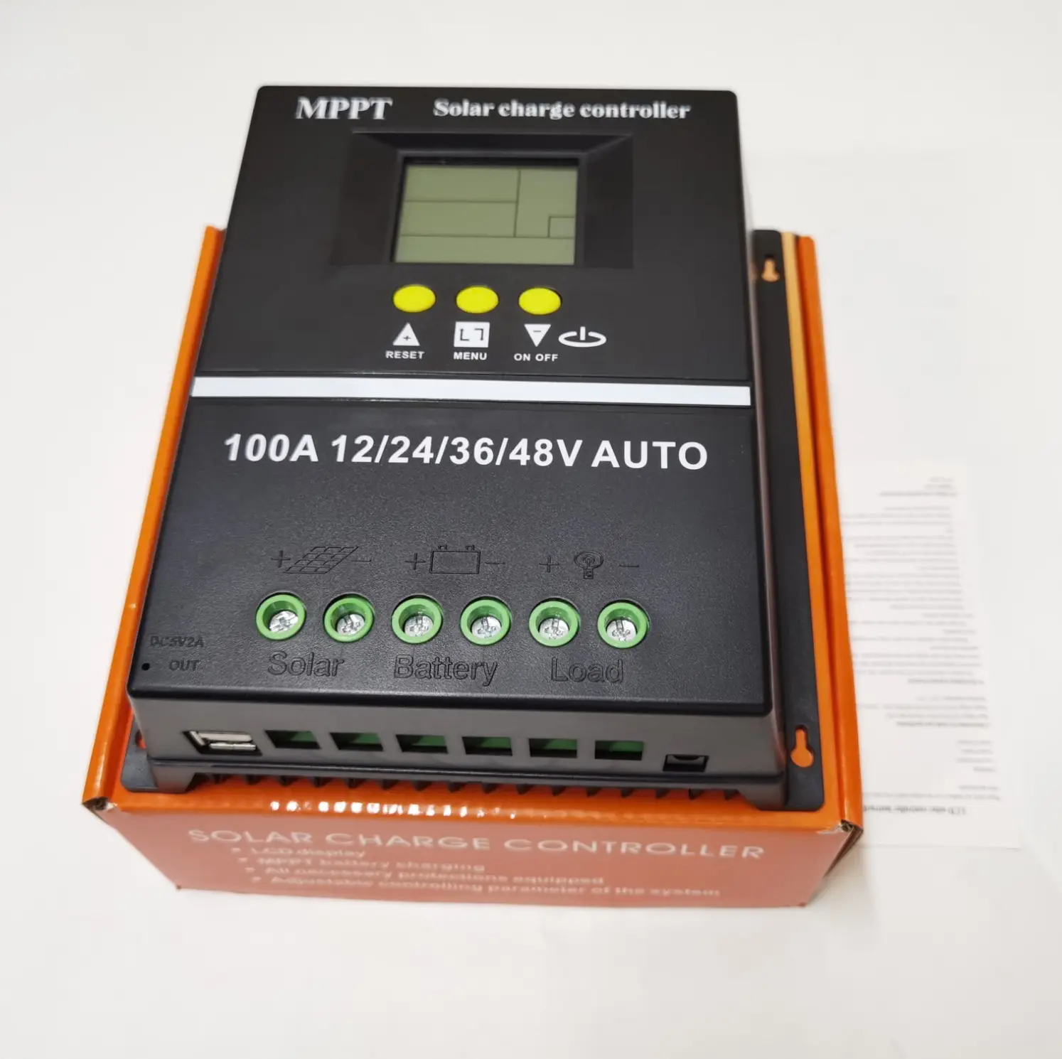 LAIRTPOW MPPT Solar Controller 30A/ 60A/80A/100A 12V 24V 36V 48V AUTO Battery Charger with LCD