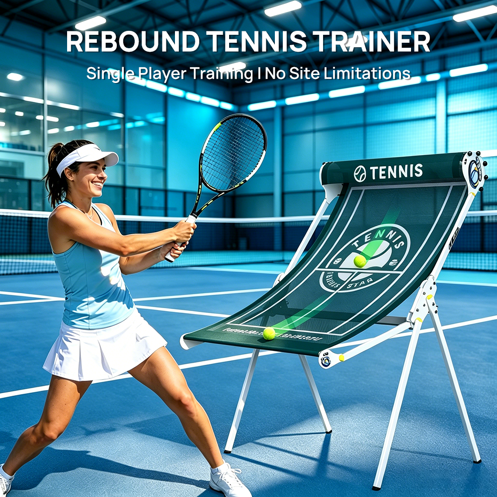 New Folding Tennis Single-person Practice Machine, Home Tennis Practice Rack, Tennis Rebound Net