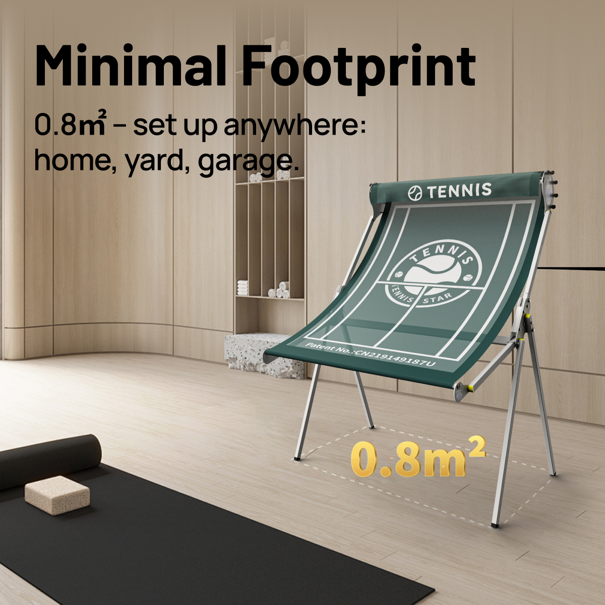 New Folding Tennis Single-person Practice Machine, Home Tennis Practice Rack, Tennis Rebound Net