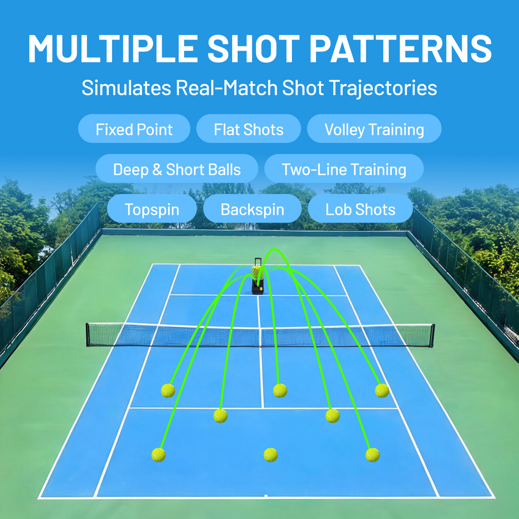 【New】LAIRTPOW LT1 Tennis Serving Machine, 90+ Ball Capacity, Dual-mode Control via APP/Remote Control, only for Tennis Training