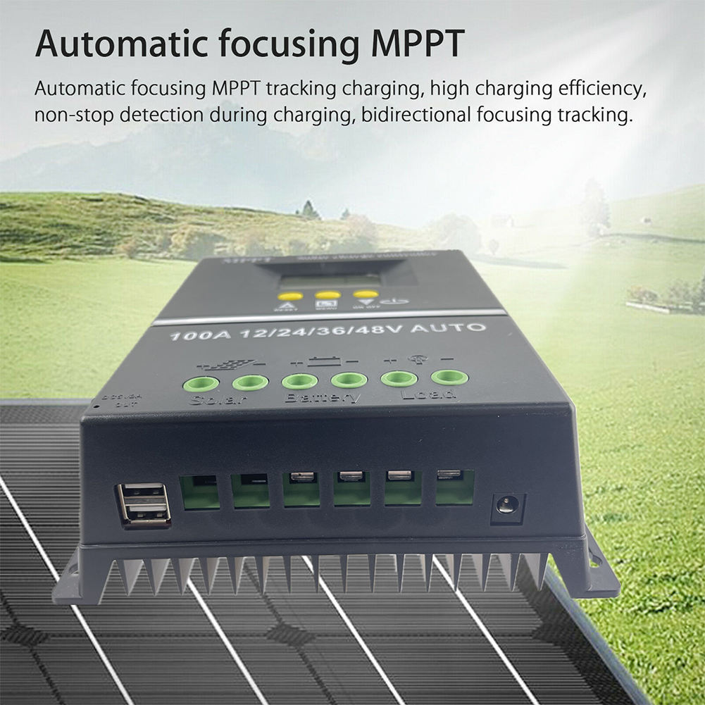 LAIRTPOW MPPT Solar Controller 30A/ 60A/80A/100A 12V 24V 36V 48V AUTO Battery Charger with LCD