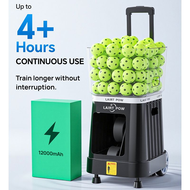 【New】LAIRTPOW LP6 Professional AI Pickleball Machine,100 Ball Capacity, Control via AI Voice, APP & Remote, 4-6h Battery Life, Only for Pickleball Training