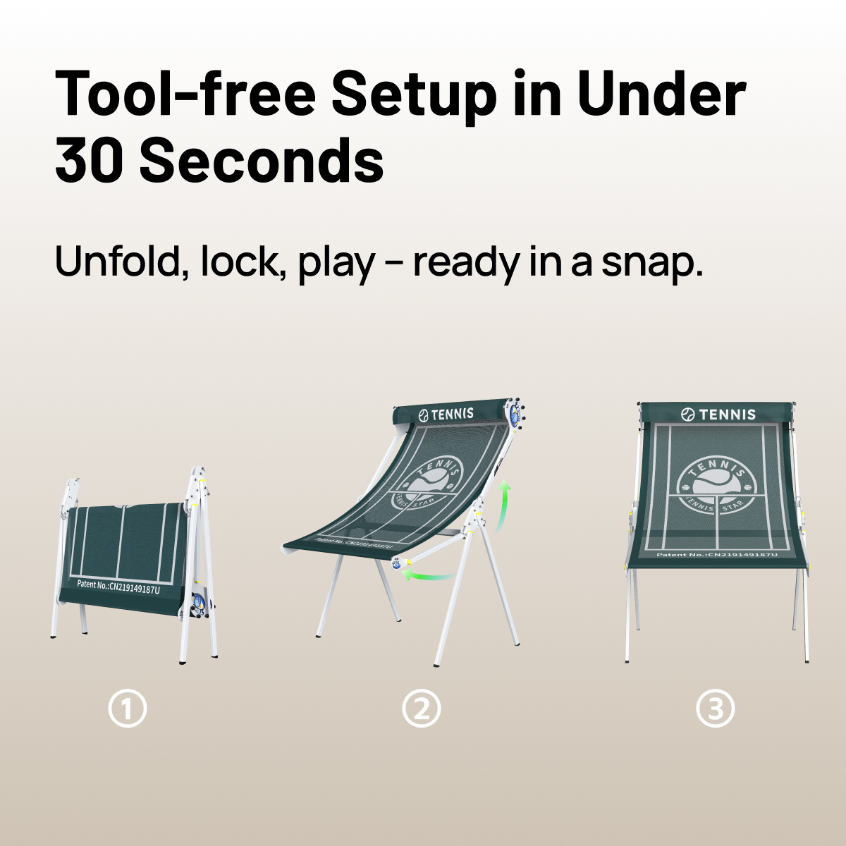 New Folding Tennis Single-person Practice Machine, Home Tennis Practice Rack, Tennis Rebound Net