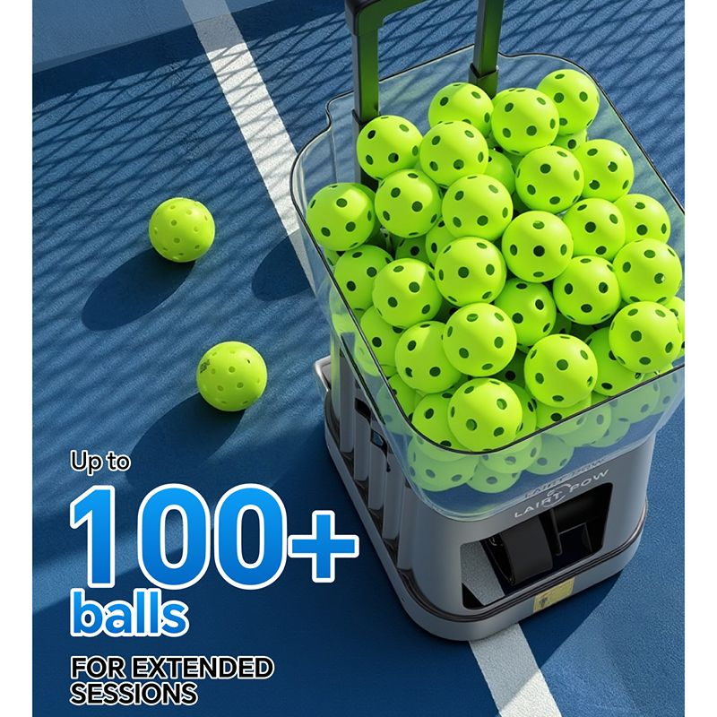 【New】LAIRTPOW LP6 Professional AI Pickleball Machine,100 Ball Capacity, Control via AI Voice, APP & Remote, 4-6h Battery Life, Only for Pickleball Training