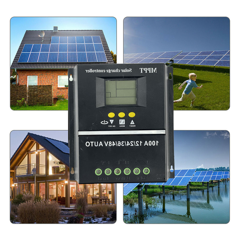 LAIRTPOW MPPT Solar Controller 30A/ 60A/80A/100A 12V 24V 36V 48V AUTO Battery Charger with LCD