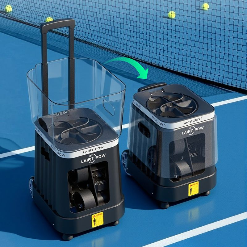 【New】LAIRTPOW LT7Pro Tennis Serving Machine, Smart AI Voice Control Tennis Trainer, 140+ Ball Capacity, 4h-6h Long Battery Life, for Tennis and Paddle Tennis Training