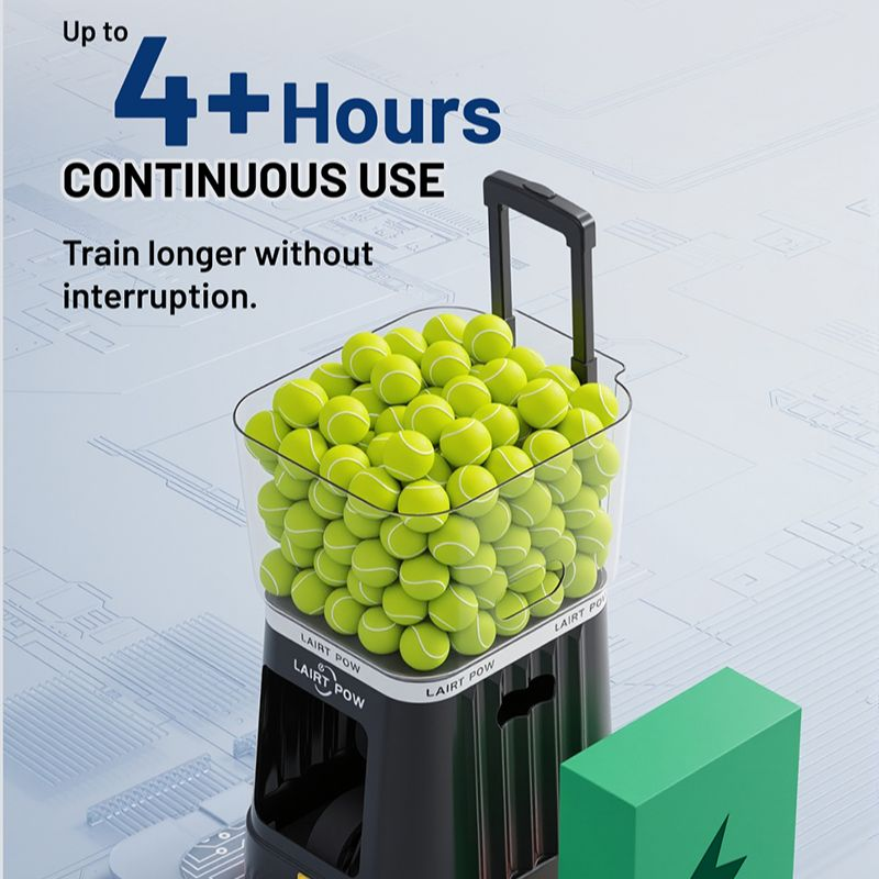 【New】LAIRTPOW LT7Pro Tennis Serving Machine, Smart AI Voice Control Tennis Trainer, 140+ Ball Capacity, 4h-6h Long Battery Life, for Tennis and Paddle Tennis Training