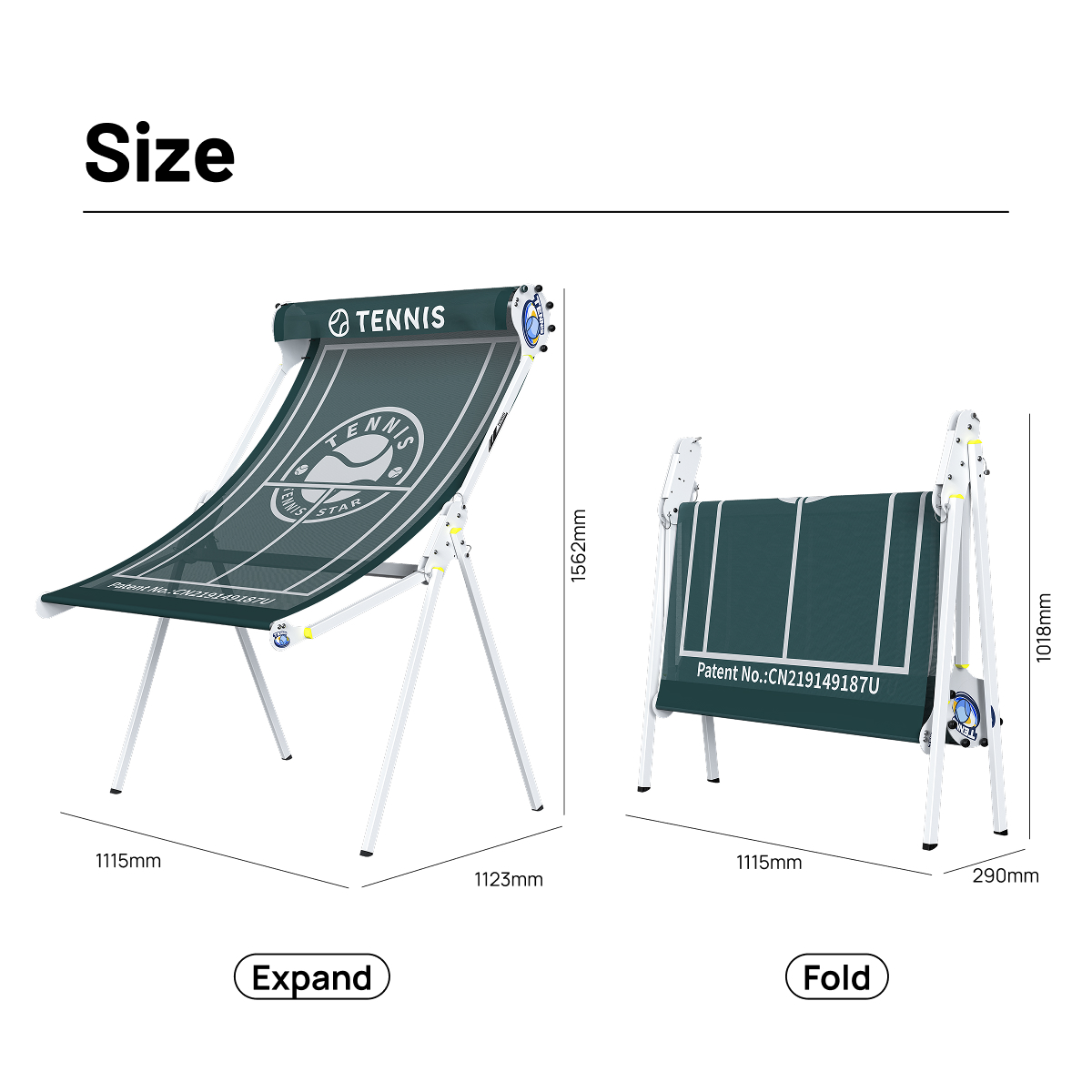 New Folding Tennis Single-person Practice Machine, Home Tennis Practice Rack, Tennis Rebound Net