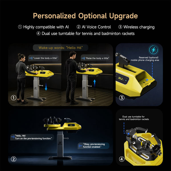 Lairtpow H6 Automatic Tennis Racket Stringing Machine / Automatic Badminton Racket Stringing Machine