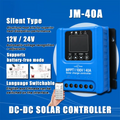 【New】LAIRTPOW JM4024 40A MPPT DC-DC Solar Controller, Silent Operation, 12V/24V Battery System, Can Operate Without Battery, High-definition Display Screen, Language Switchable, Battery/Photovoltaic Reverse Connection Protection, Dual Inductors