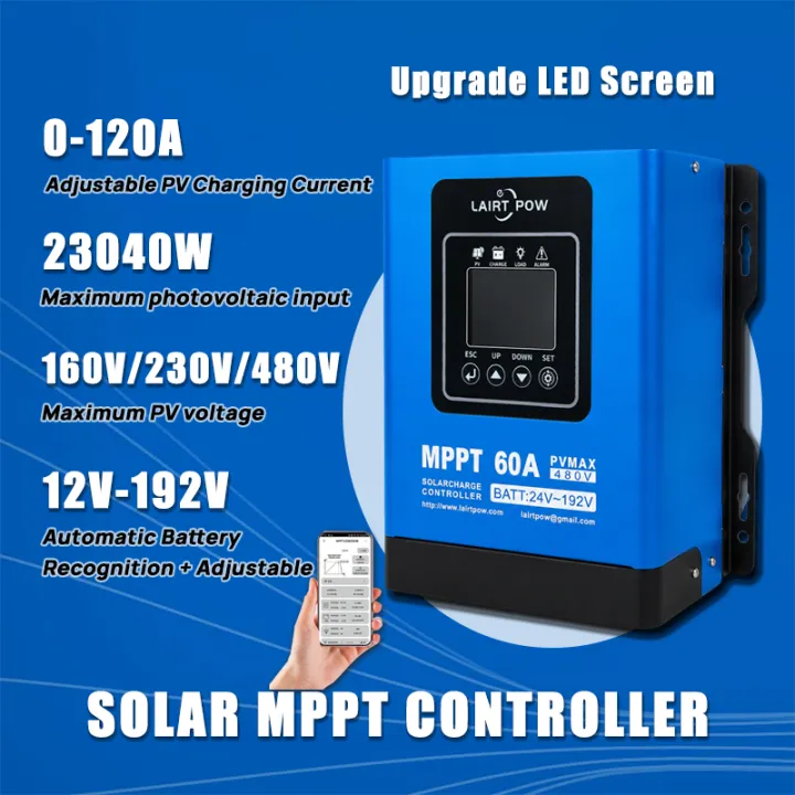 LAIRTPOW Smart MPPT Solar Controller Wireless Network Connection Power Supply Voltage 480V