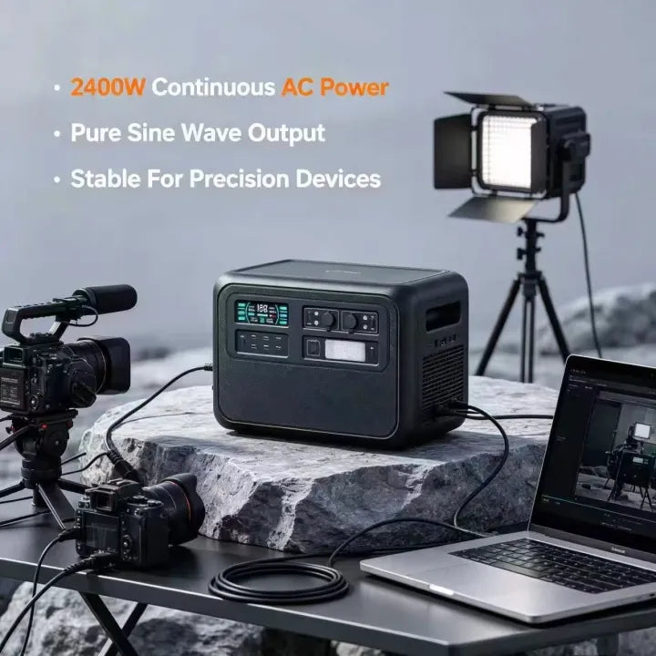 LairtPow AP2200B Portable Outdoor/Home Power Station 2232Wh 2400W 220V/60Hz 800W PV Max