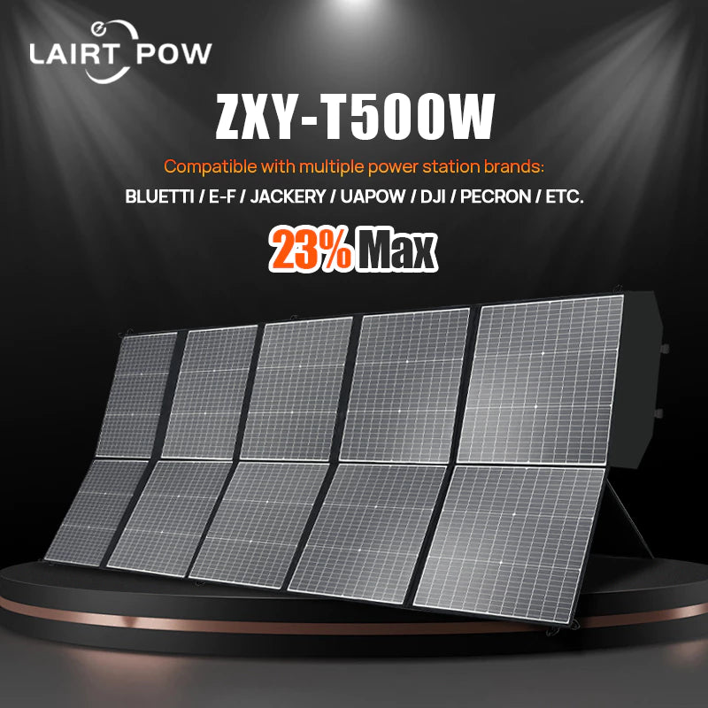 【New】LAIRTPOW LT-250W/LT-500W 38-48V Portable Solar Panel for Bluetti/Jackery/E-F/UAPOW/DJI/Pecron