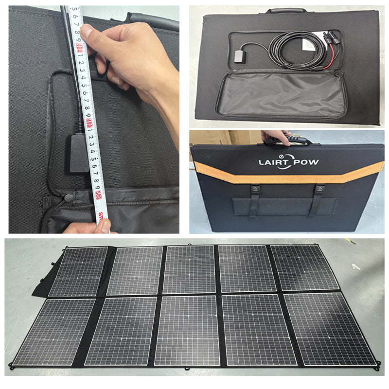 【New】LAIRTPOW LT-250W/LT-500W 38-48V Portable Solar Panel for Bluetti/Jackery/E-F/UAPOW/DJI/Pecron