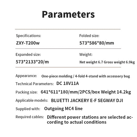 【Ready to send】LAIRTPOW ZXY-T250W/200W Portable Solar Panel 200W solar panel for Bluetti/Jackery/E-F/Uapow/DJI/Segway etc